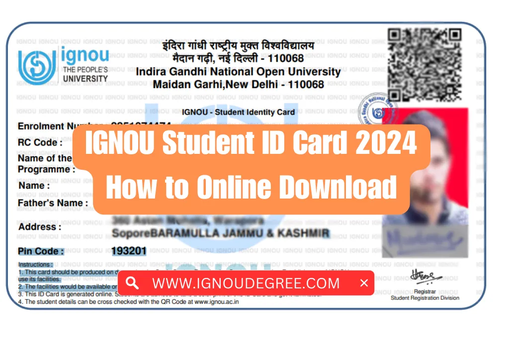 IGNOU Student ID Card 2024
